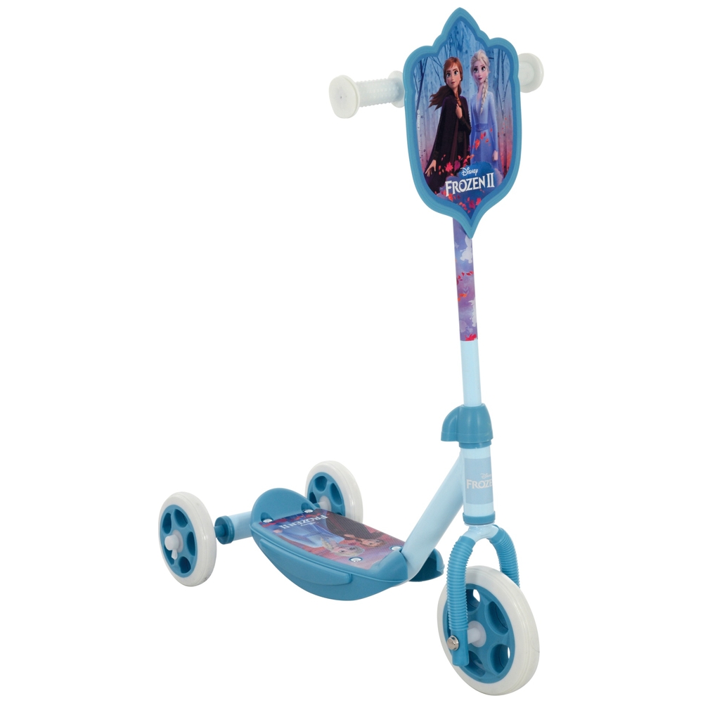 Disney Eiskönigin 3-Räder Kinder-Tretroller Mädchen Fußbremse Blau Frozen 