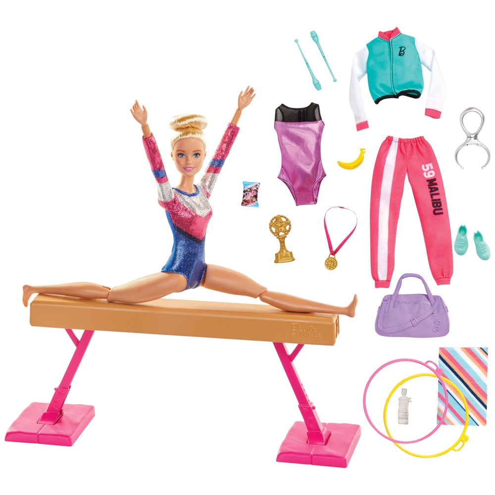 Motel regel verzending Barbie Gymnastics Playset with Doll and Accessories | Smyths Toys UK