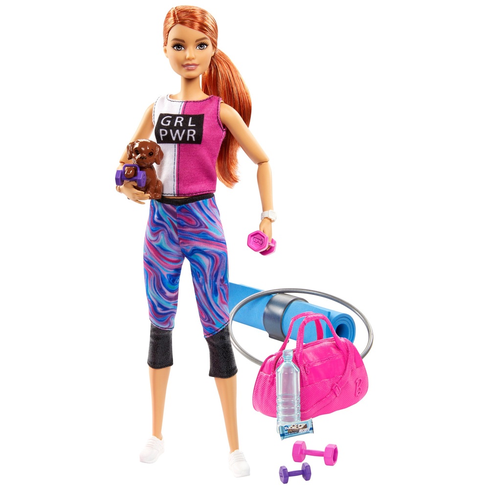 Rouquine en pied de poule, poupée : Barbie rousse #DMP22 (o…