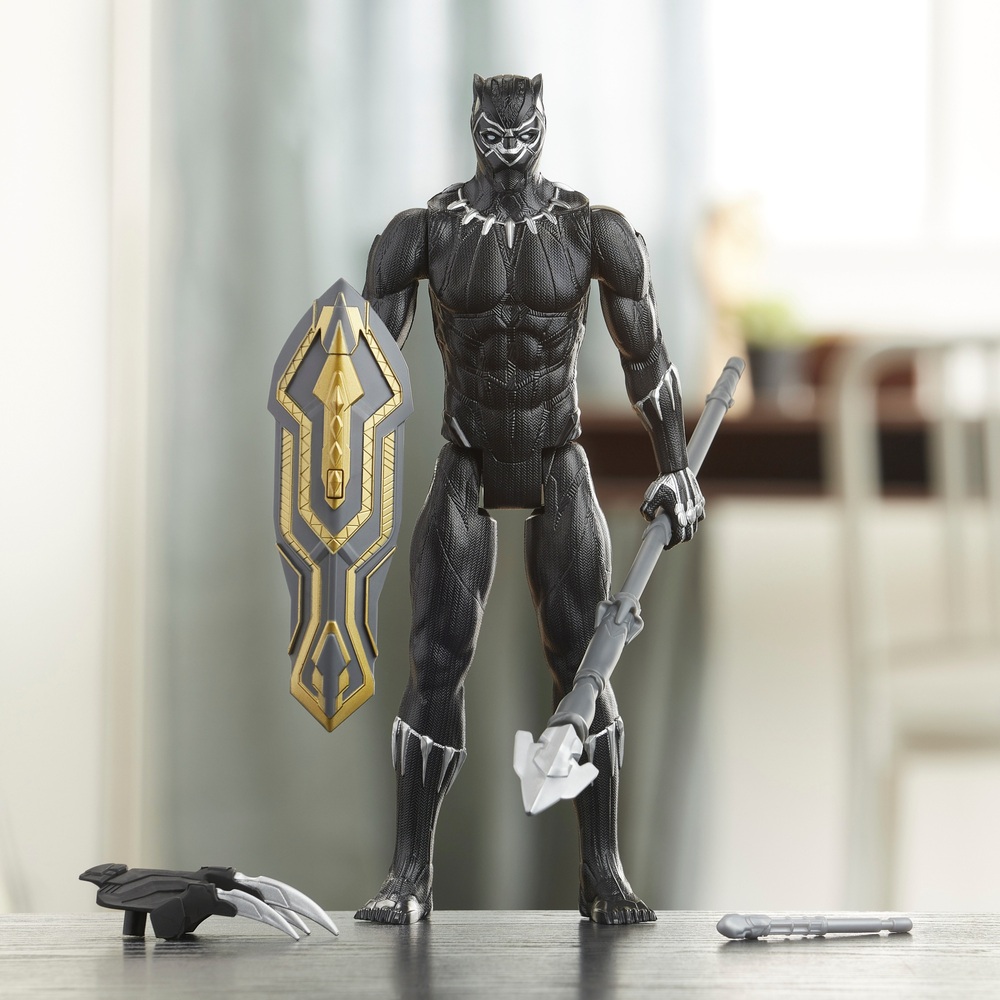 marvel avengers black panther titan hero blast gear with launcher