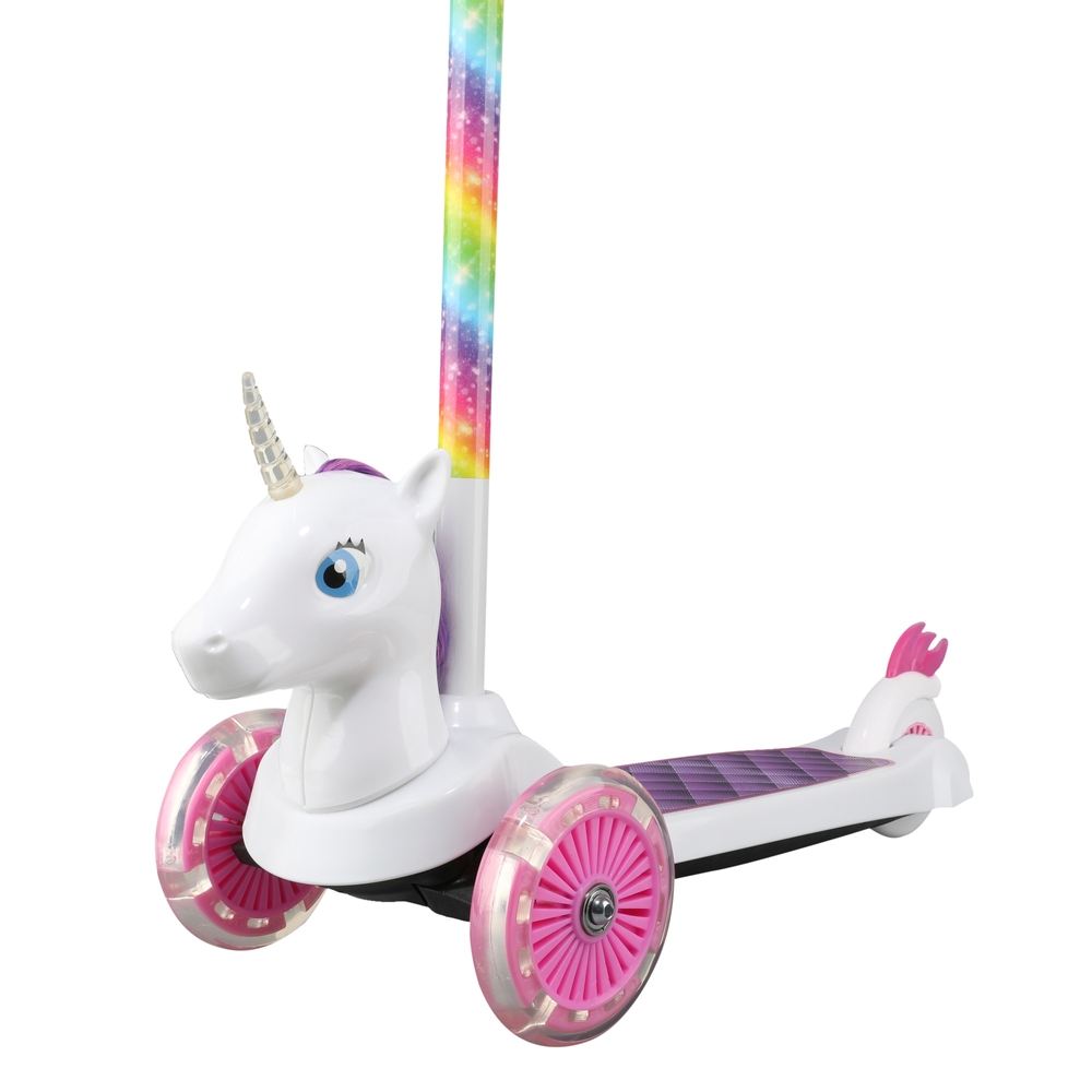 unicorn lights and sounds scooter