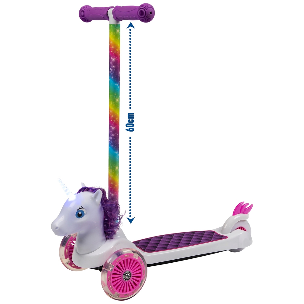 lights and sound unicorn scooter