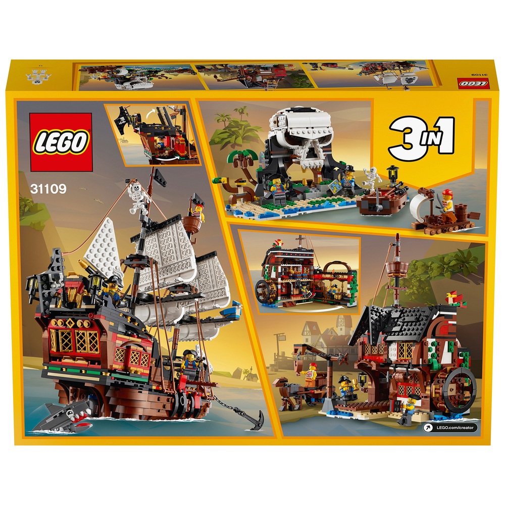 ik ben gelukkig Volwassen huichelarij LEGO Creator 31109 Piratenschip | Smyths Toys Nederland