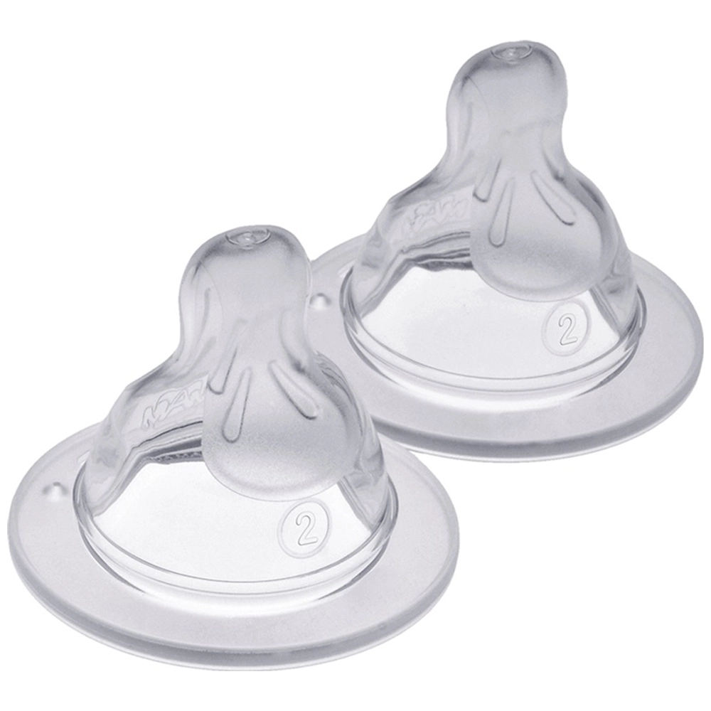 Tétines Anti-Coliques Twistshake Lot De 2 - Taille M (2 Mois+), Silicone Souple Sans BPA