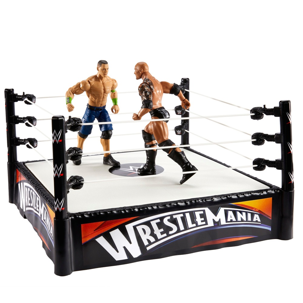 Wwe Wrestlemania Ring Bundle With John Cena And The Rock Figures Smyths Toys Ireland