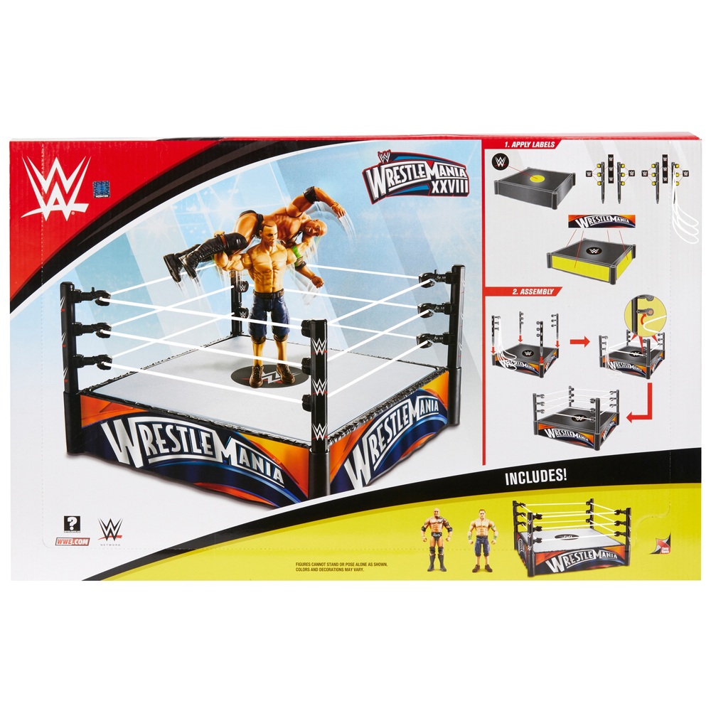 Wwe Wrestlemania Ring Bundle With John Cena And The Rock Figures Smyths Toys Ireland