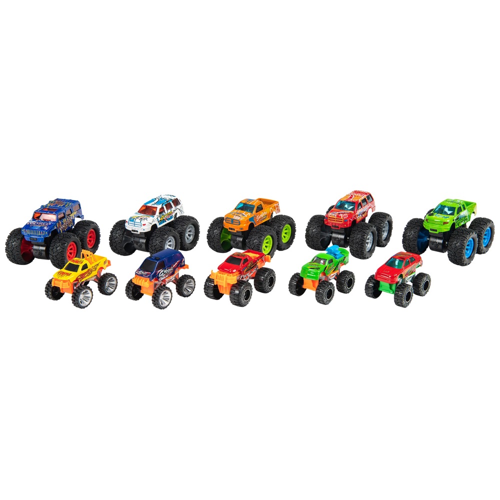 Monster Jam Official 1:64 Megalodon 4 Pack Monster Trucks