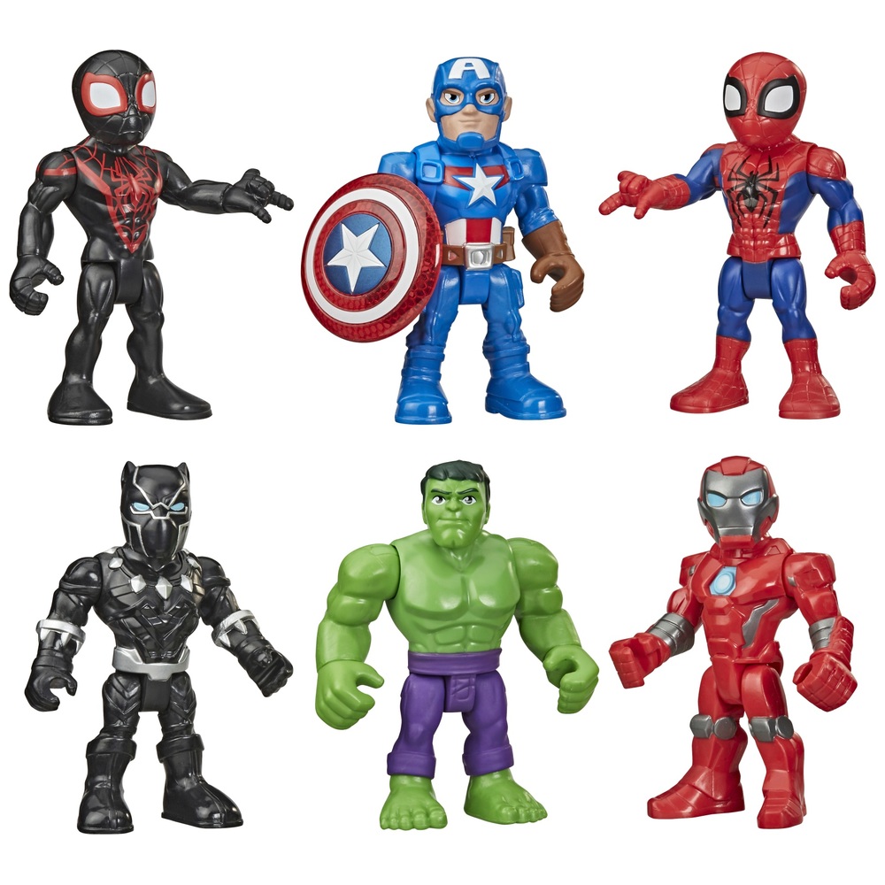 Méga coffret 7 figurines articulées Spider Man Hulk Captain America Marvel  Aveng