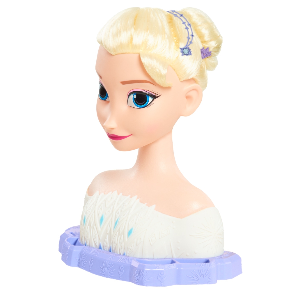 LA REINE DES NEIGES Tête à Coiffer Elsa avec Accessoires - 19 cm