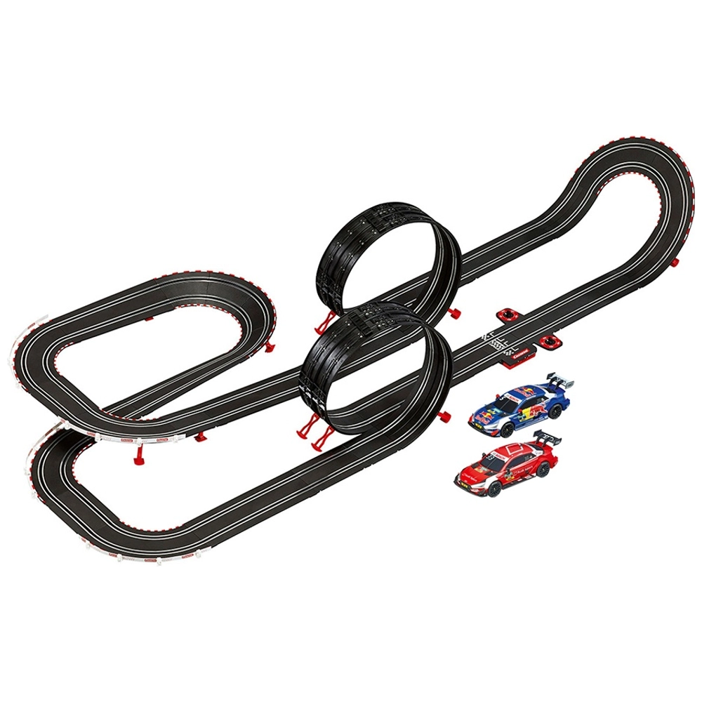 Circuit De Voiture Flexible 5 M – 4 Voitures, Rampes, Virages, 8 Ventouses, Sac De Rangement Inclus