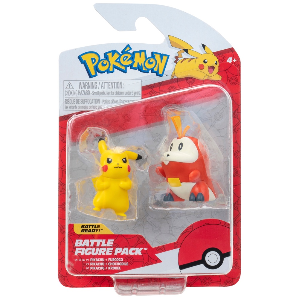 Pokémon 5cm Battle Figure 2-Pack - Fuecoco & Pikachu | Smyths Toys UK