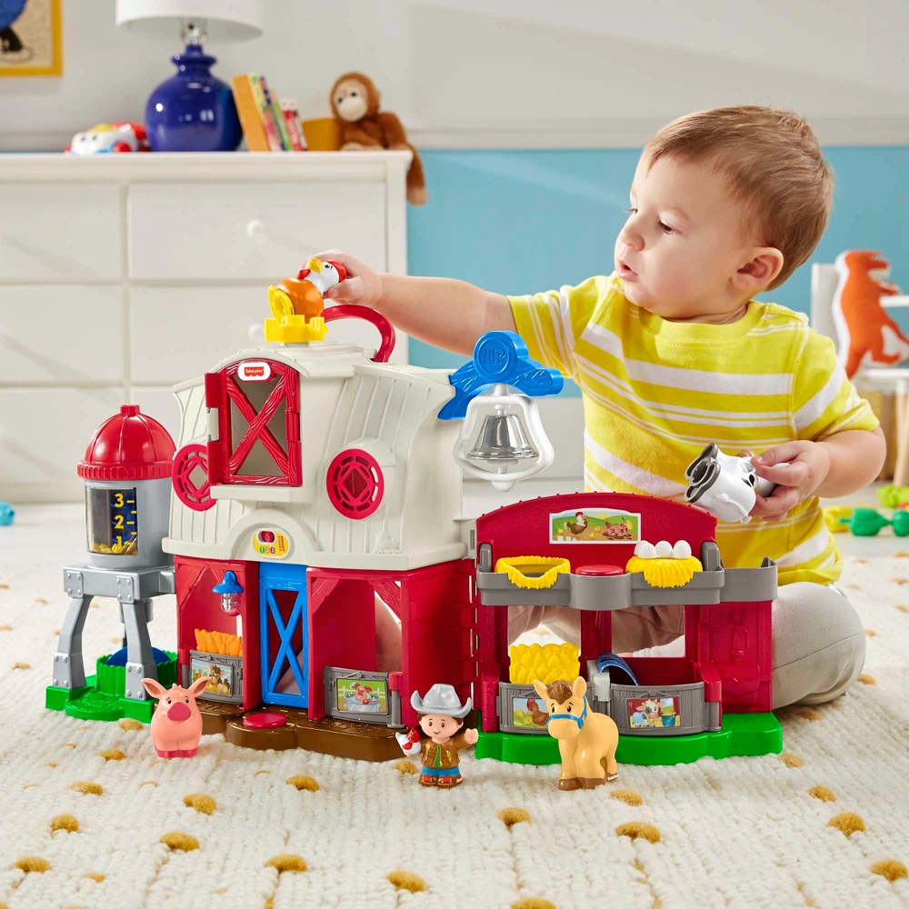 Fisher-Price Little People Dreumes Speeltje Bosvriendjes Draagkoffer Speelset met Dierenfiguurtjes voor Fantasiespel Kinderen vanaf 1 Jaar, HWB29