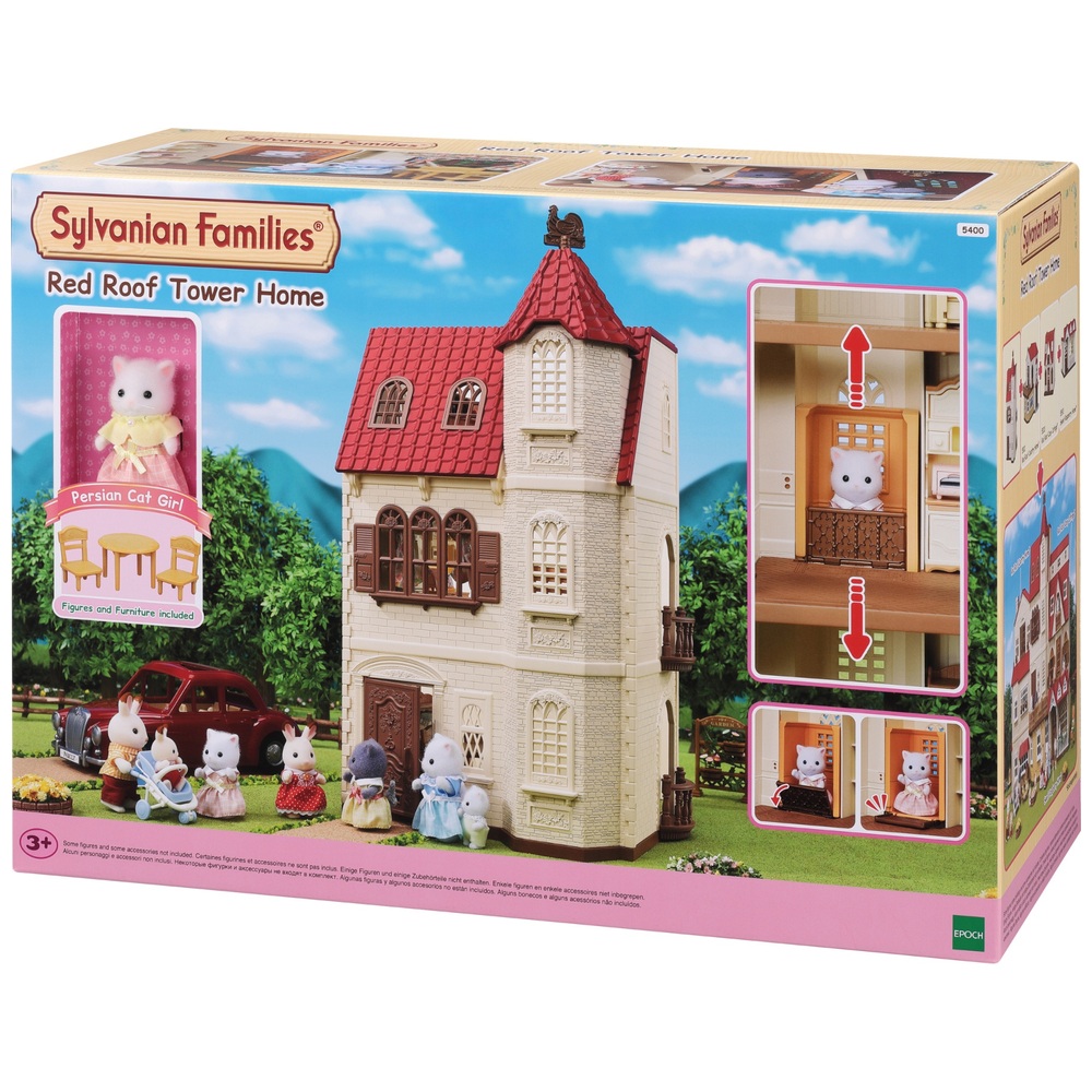 La grande maison éclairée Sylvanian Families Red roof country home