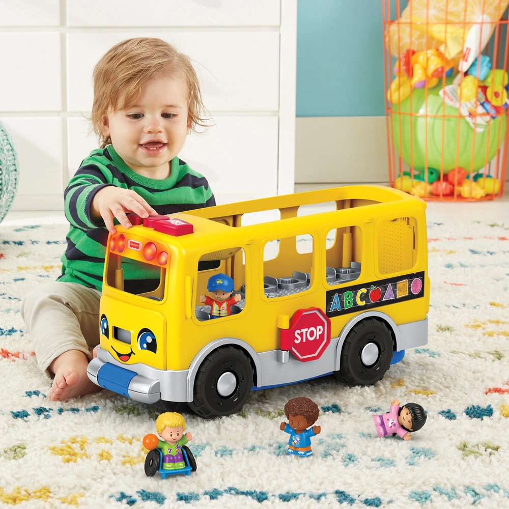 Fisher-Price Little People Toy Big Yellow School Bus Smyths Toys UK