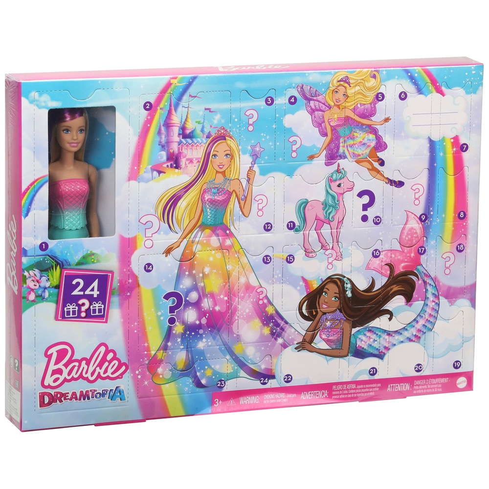 Barbie Dreamtopia Advent Calendar with Doll and 23 Accessories Smyths