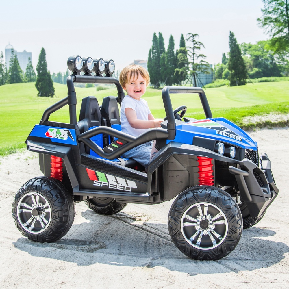 recorder actrice band VERTEX elektrische kinderauto UTV RC Buggy 12 V met afstandsbediening  blauw/zwart | Smyths Toys Nederland