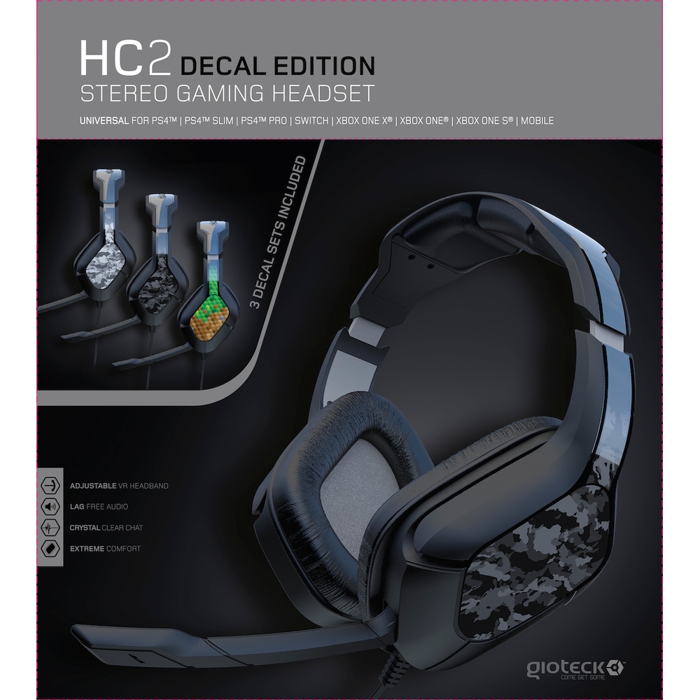 Headset UK Gioteck Smyths Toys Stereo Multiformat Decal | Edition HC2 Gaming