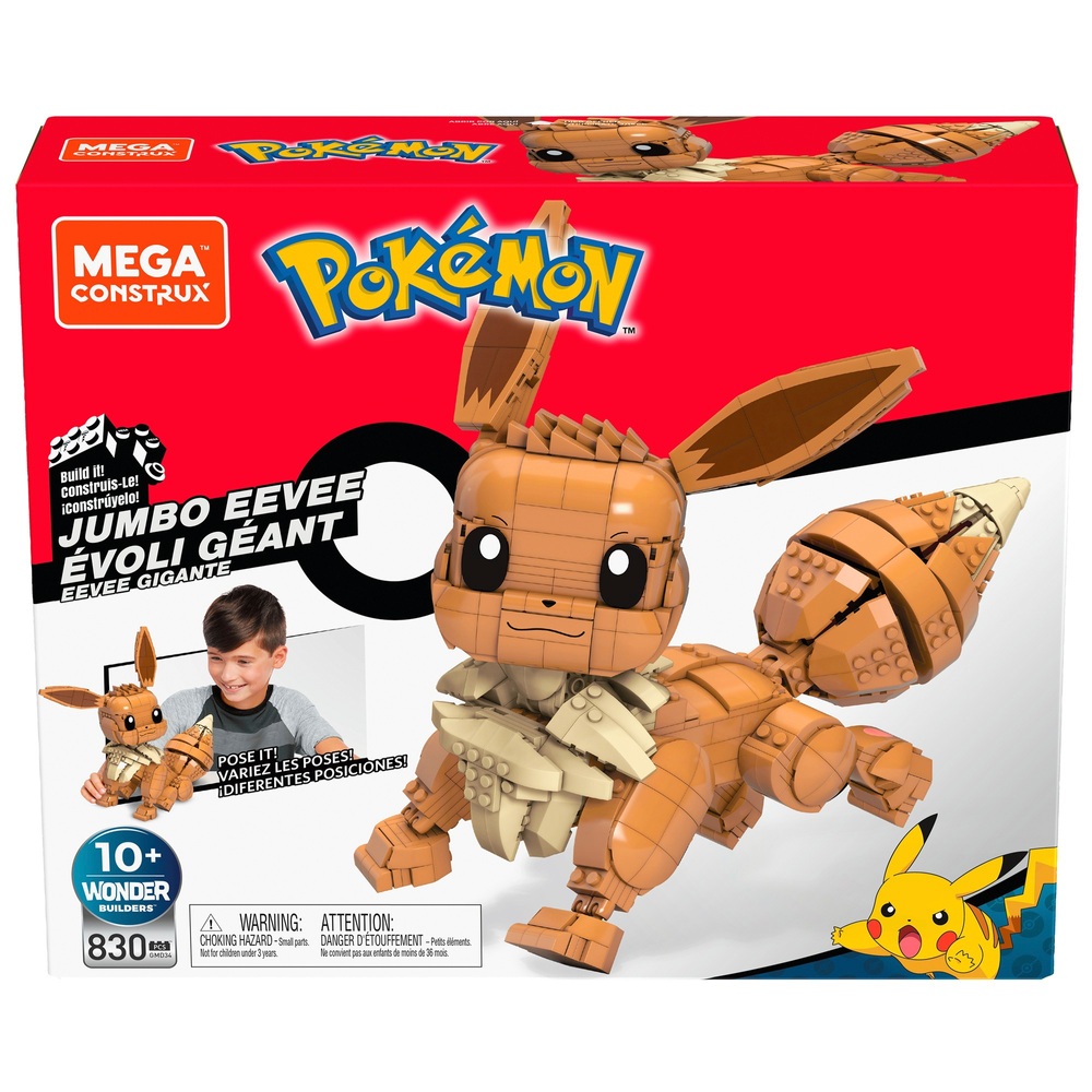 Mega Construx - Pokémon - Evoli Géant - jouet de construction - 7 ans et +  marron - Mega Construx