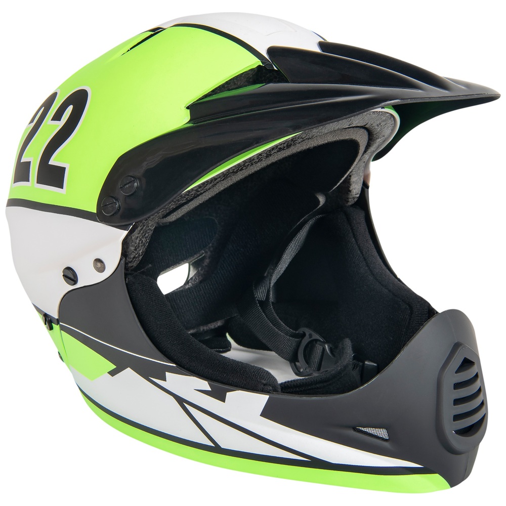 Taalkunde geluid Grommen Motorcross Helm Maat XL 58-60 cm Skater Helm zwart/neon | Smyths Toys  Nederland