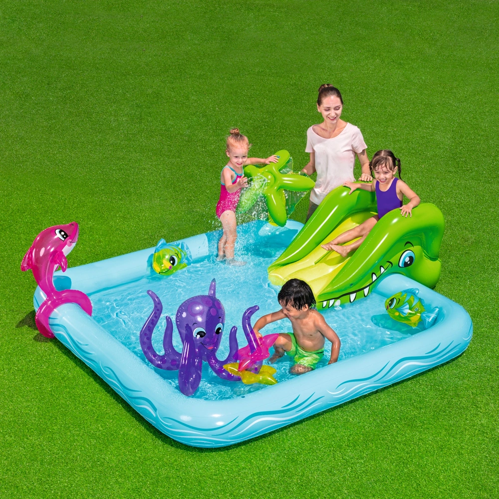 Small Bestway Pool With Slide Bestway Fantastic Aquarium Paddling