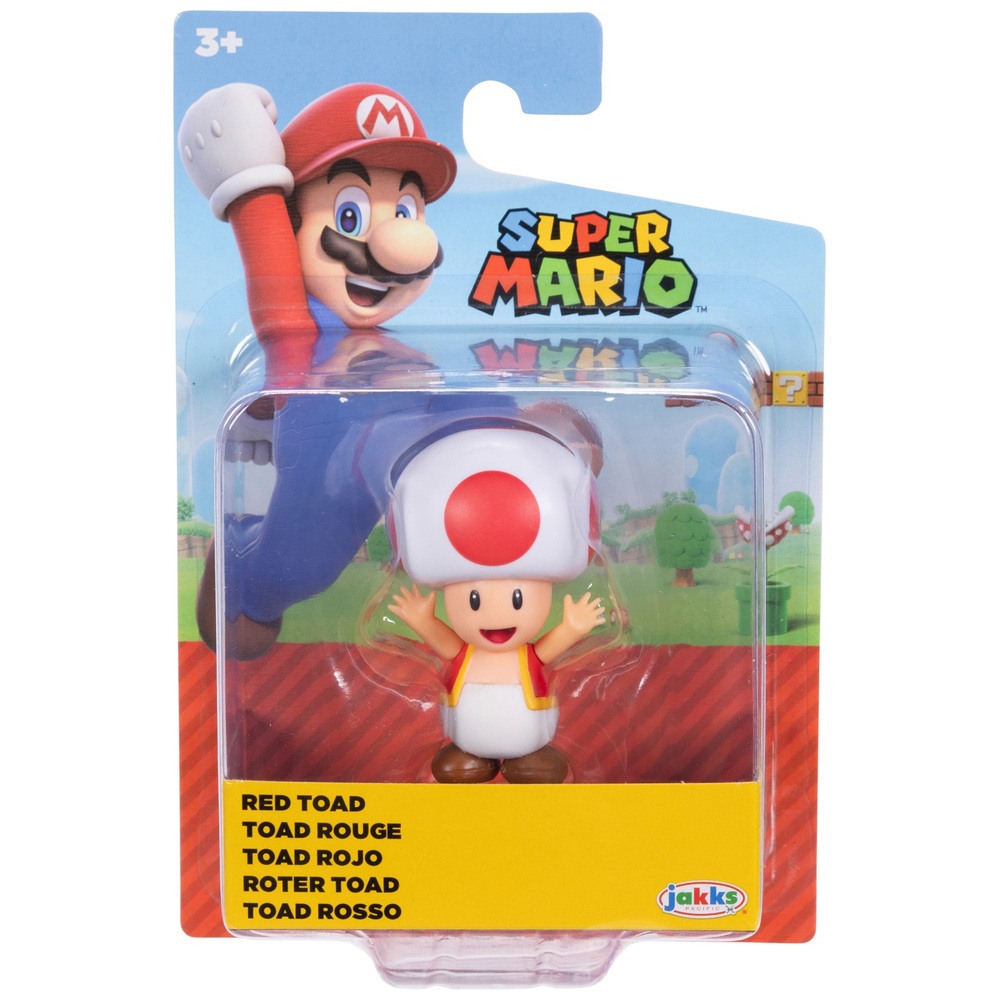 Nintendo Super Mario 6cm Red Toad Figure Smyths Toys Uk 6487