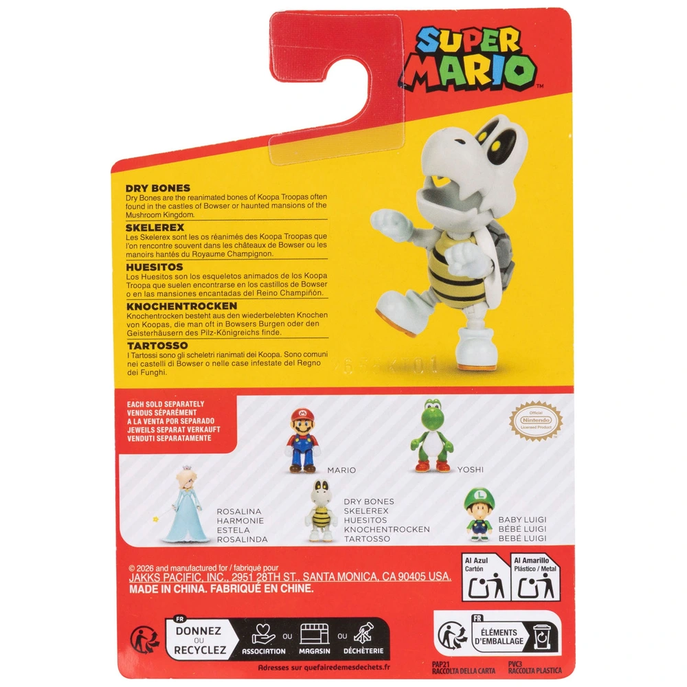 Super Mario World Of Nintendo Koopa 6 Cm – Action Figure Snodabile Personaggio 2,5 Pollici