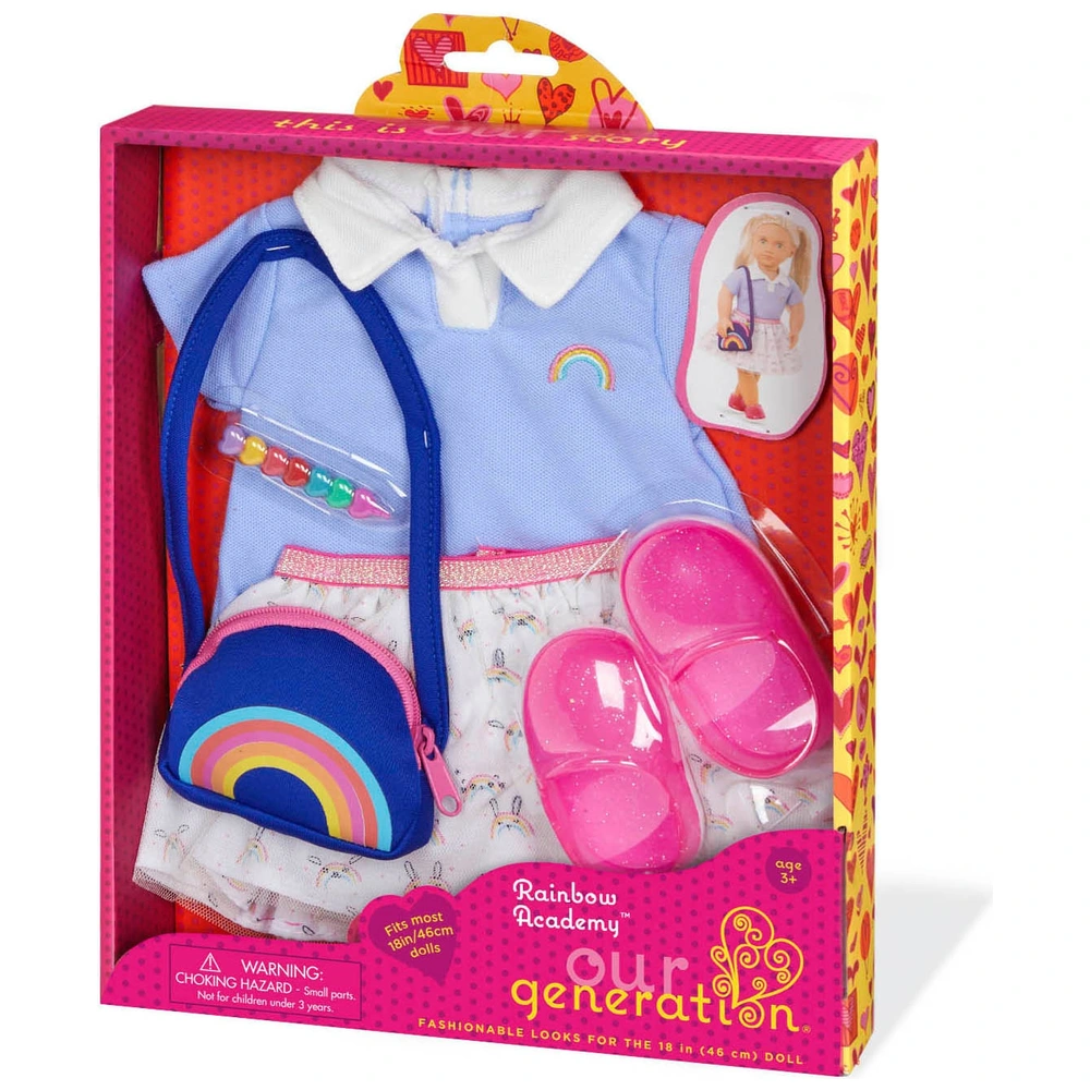 Our Generation Clothes School Uniform Rainbow Academy Doll Outfit