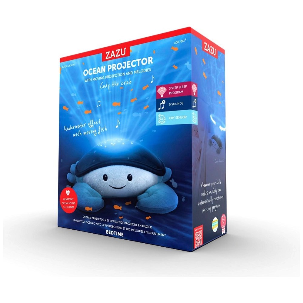 ZAZU Projectie Nachtlampje Cody de Krab Projectorlamp met Muziek | Smyths Toys Nederland