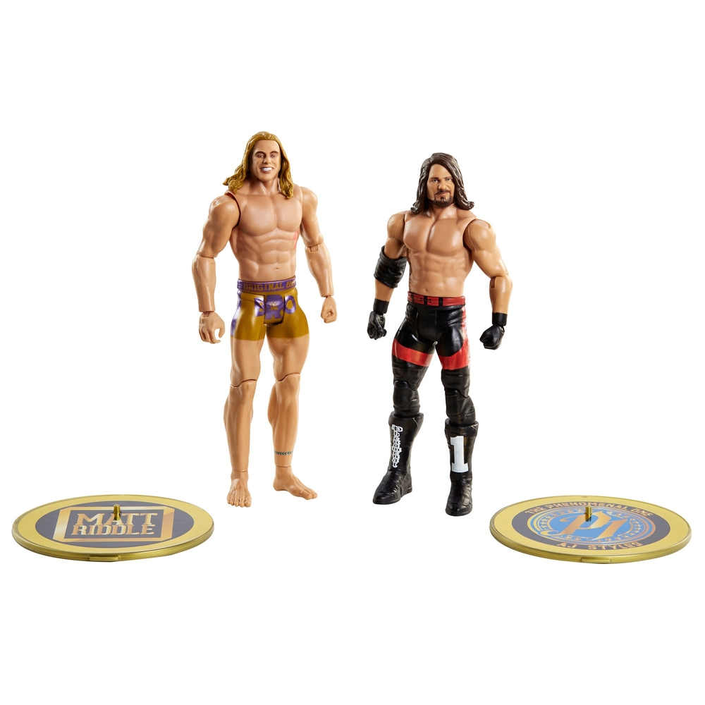 Wwe Battle Pack Championship Showdown Series 4 Riddle And Aj Styles Smyths Toys Uk