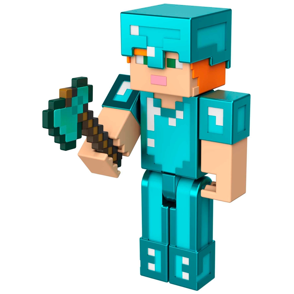 Minecraft 8cm Figure Alex in Diamond Armour | Smyths Toys UK