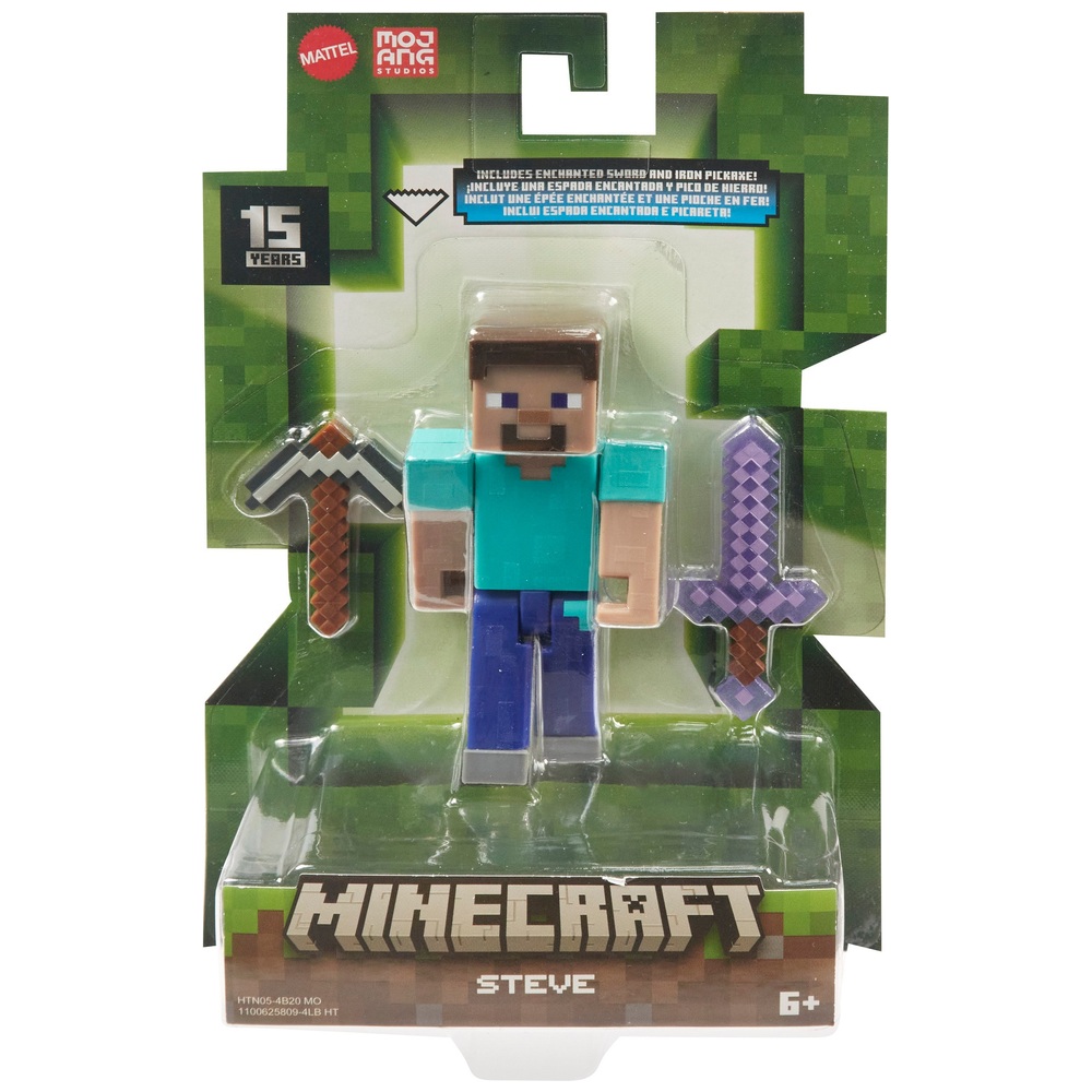 Minecraft Core 8cm Action Figure - Steve | Smyths Toys UK