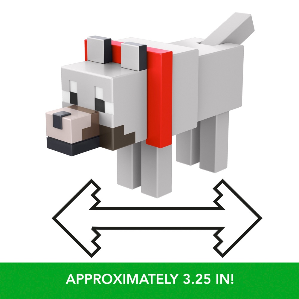 Minecraft Core 8cm Action Figure - Tamed Wolf | Smyths Toys UK