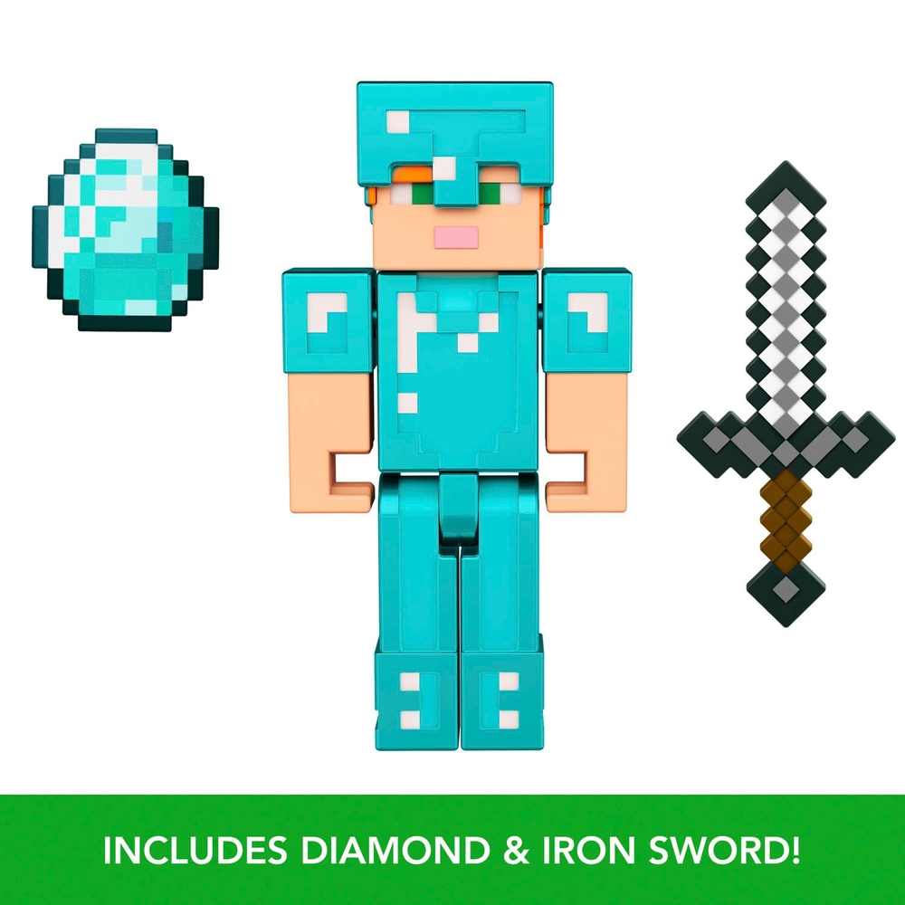 Minecraft Diamond Armor Steve Action Figure