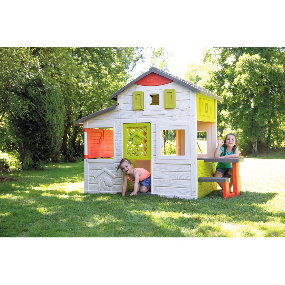 Smoby tuinhuisje Neo Friends met buitenspeelkeuken bankje | Smyths Toys Nederland