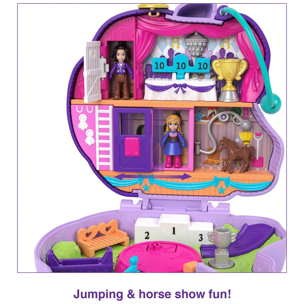 Polly Pocket Jumpin' Style Pony Compact With Horse Show Theme, Micro ...