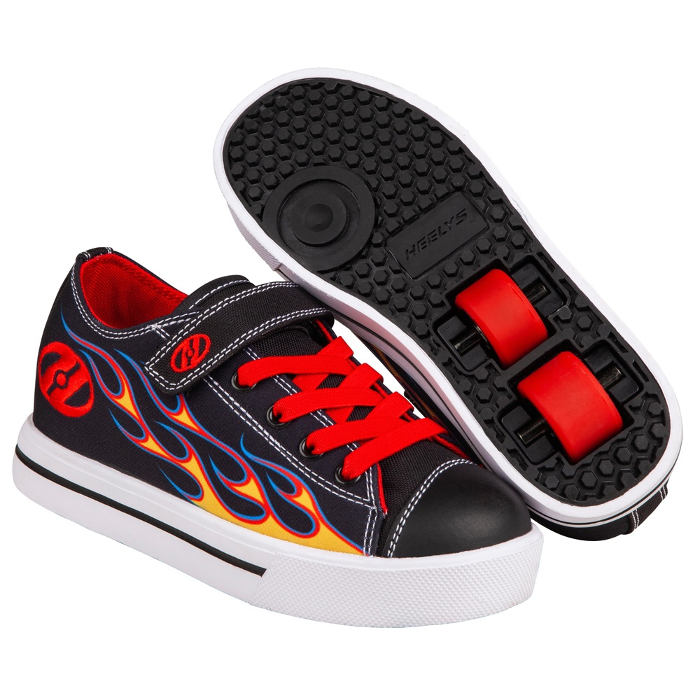 Heelys Schoenen Snazzy X2 met Wieltjes Red Flame Maat 33 Zwart | Smyths Nederland
