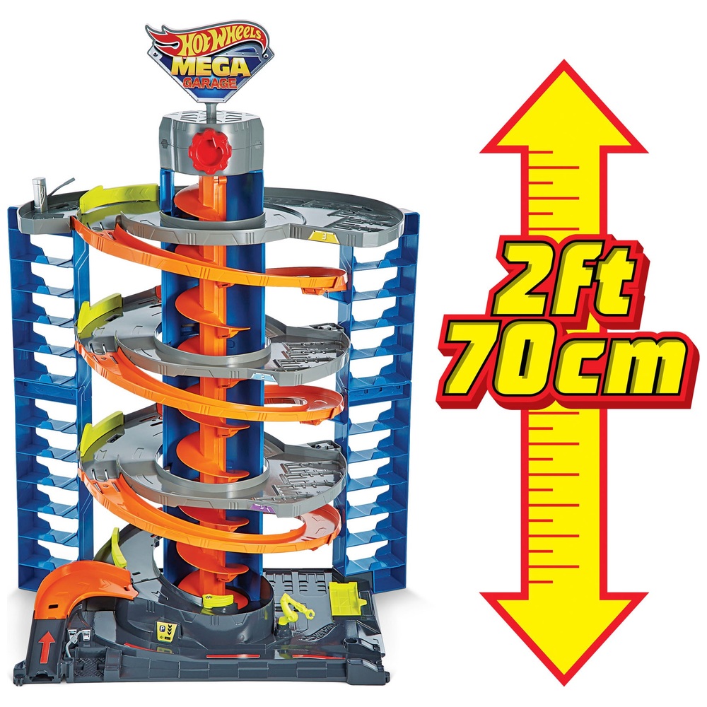 Hot Wheels City Mega Garage Playset with Storage for Over 60 Cars