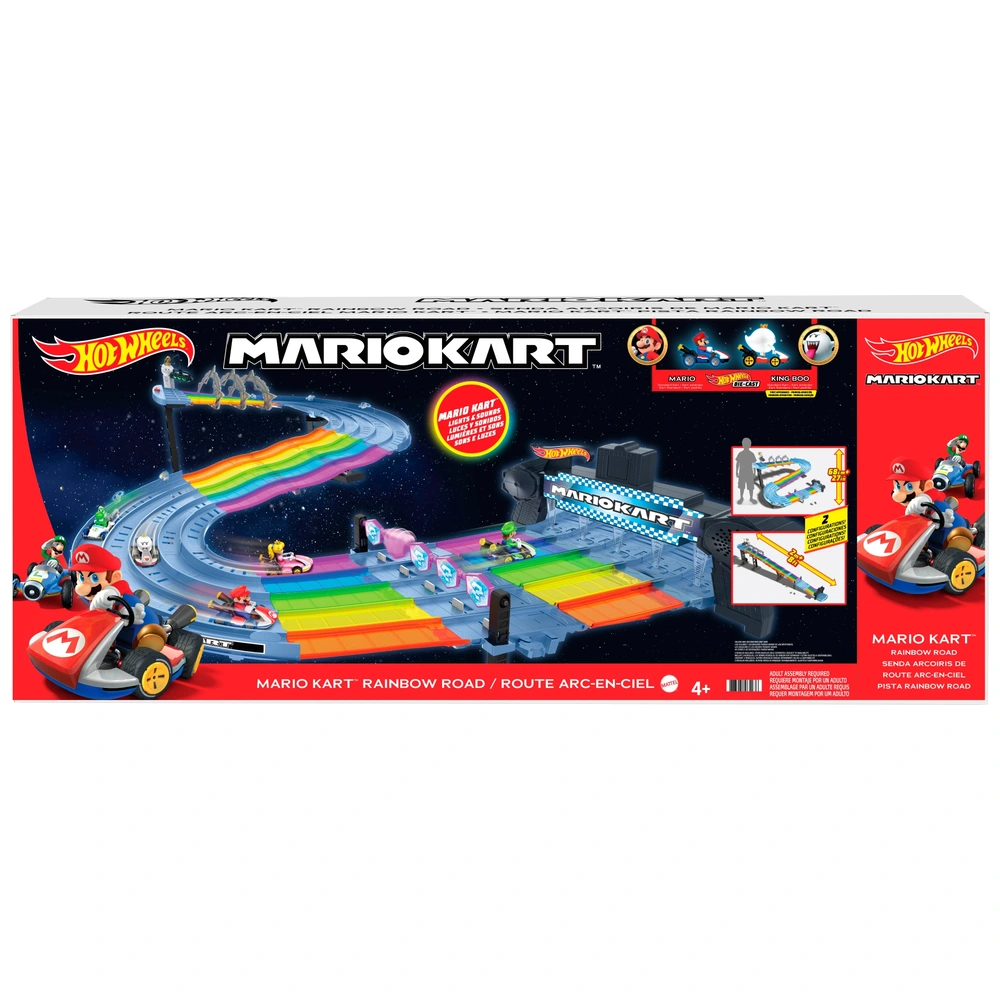 Kart Rainbow Road Carros Pista Mario Kart Hot Wheels Super Mario