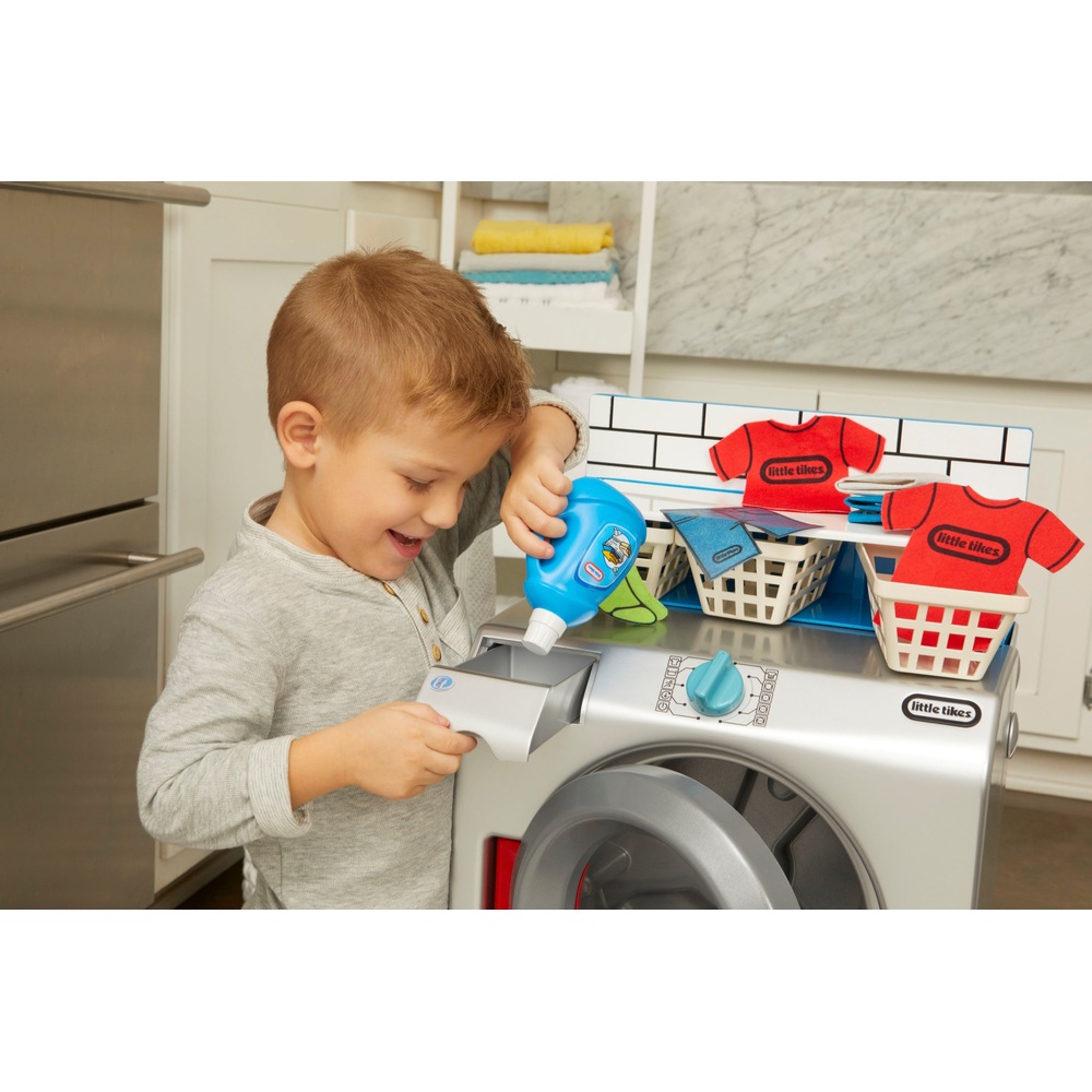 Lave Linge - Machine a laver electronique Bosch fonctions realistes Enfant  - Fonctionne avec et sans eau - Jouet d'imitation
