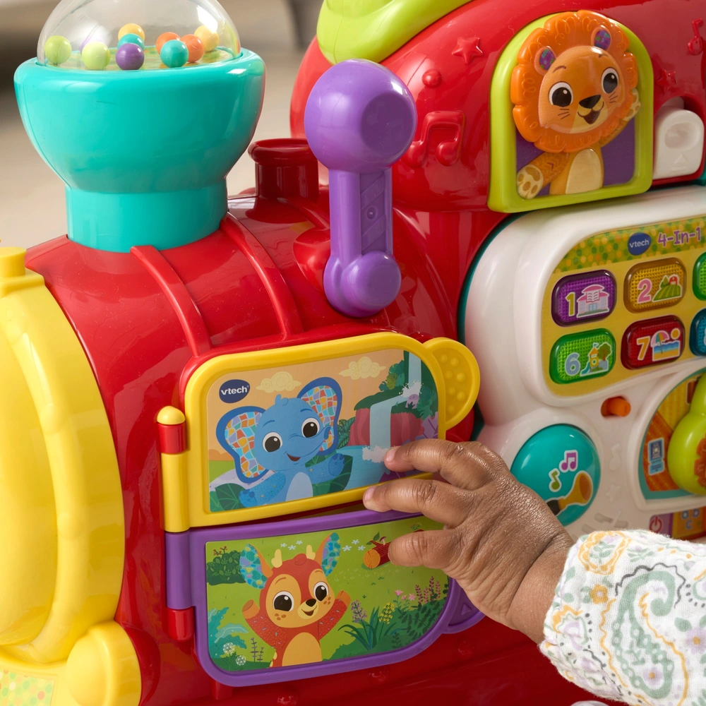 VTech Baby 4-in-1 Alphabet Train Ride On Red Smyths Toys UK