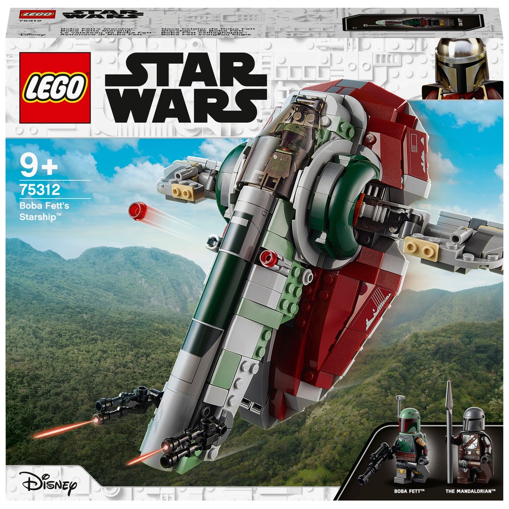 Lego Boba Fett Ship LEGO Star Wars 75312 Boba Fett's Starship Set | Smyths Toys UK