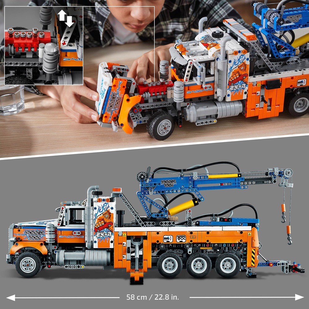 LEGO® 42128 Technic Le Camion de Remorquage Lourd Camion Jouet avec Grue,  Jouet de Construction pour Enfants sur marjanemall aux meilleurs prix au  Maroc