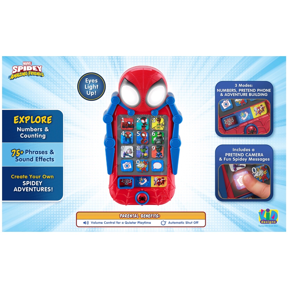 Spidey and His Amazing Friends Play and Learn Web Phone | Smyths Toys UK