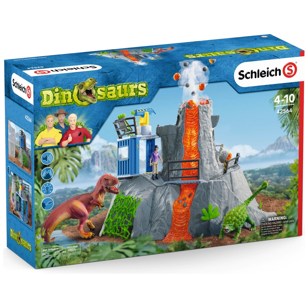 schleich DINOSAURS | Dino-redding met helikopter 72216 | Speelset met helikopter, Flynn, 2 dino's & accessoires | Cadeau voor kinderen | Speelgoed vanaf 5 jaar | 28 onderdelen | exclusief bij