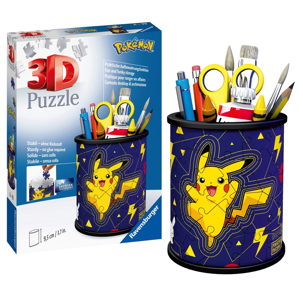 Pokémon - Puzzle 3D Boite de rangement - Pot à crayons - 216 pièces  numérotées