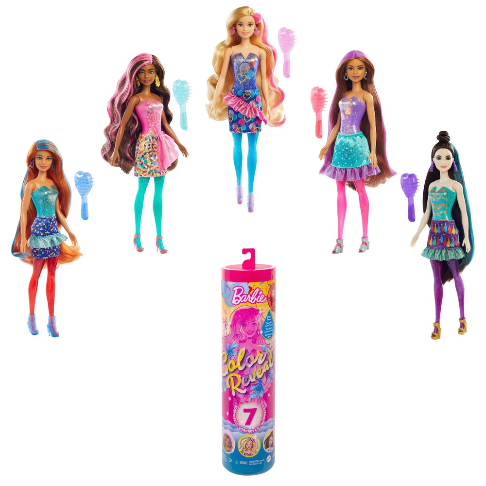 Barbie Colour Reveal Series 8 Confetti Party Dolls Assortment | Smyths Toys  UK