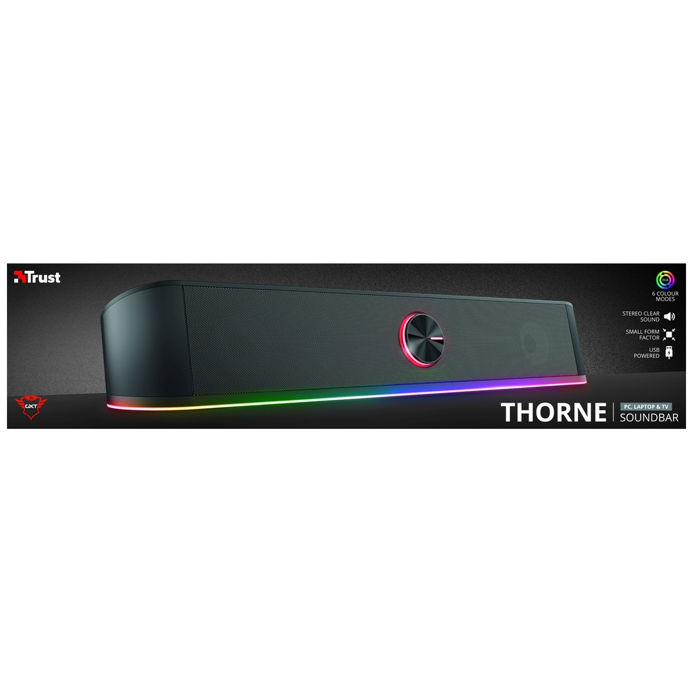 Fradrage tak skal du have synge Trust GXT 619 Thorne RGB Stereo Soundbar for TV & PC | Smyths Toys UK