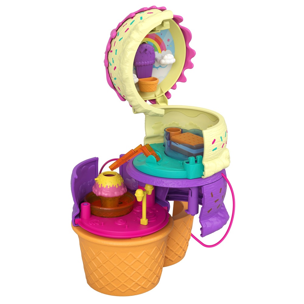 Polly Pocket Spin ‘n Surprise Ice Cream Compact Wearable Playset and