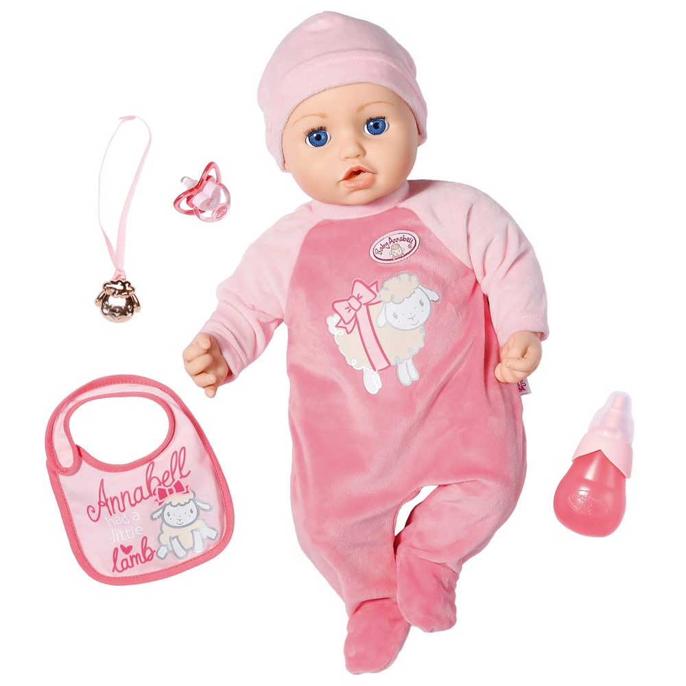 komen Rand onvoorwaardelijk Baby Annabell pop 43 cm met geluid en accessoires roze | Smyths Toys  Nederland