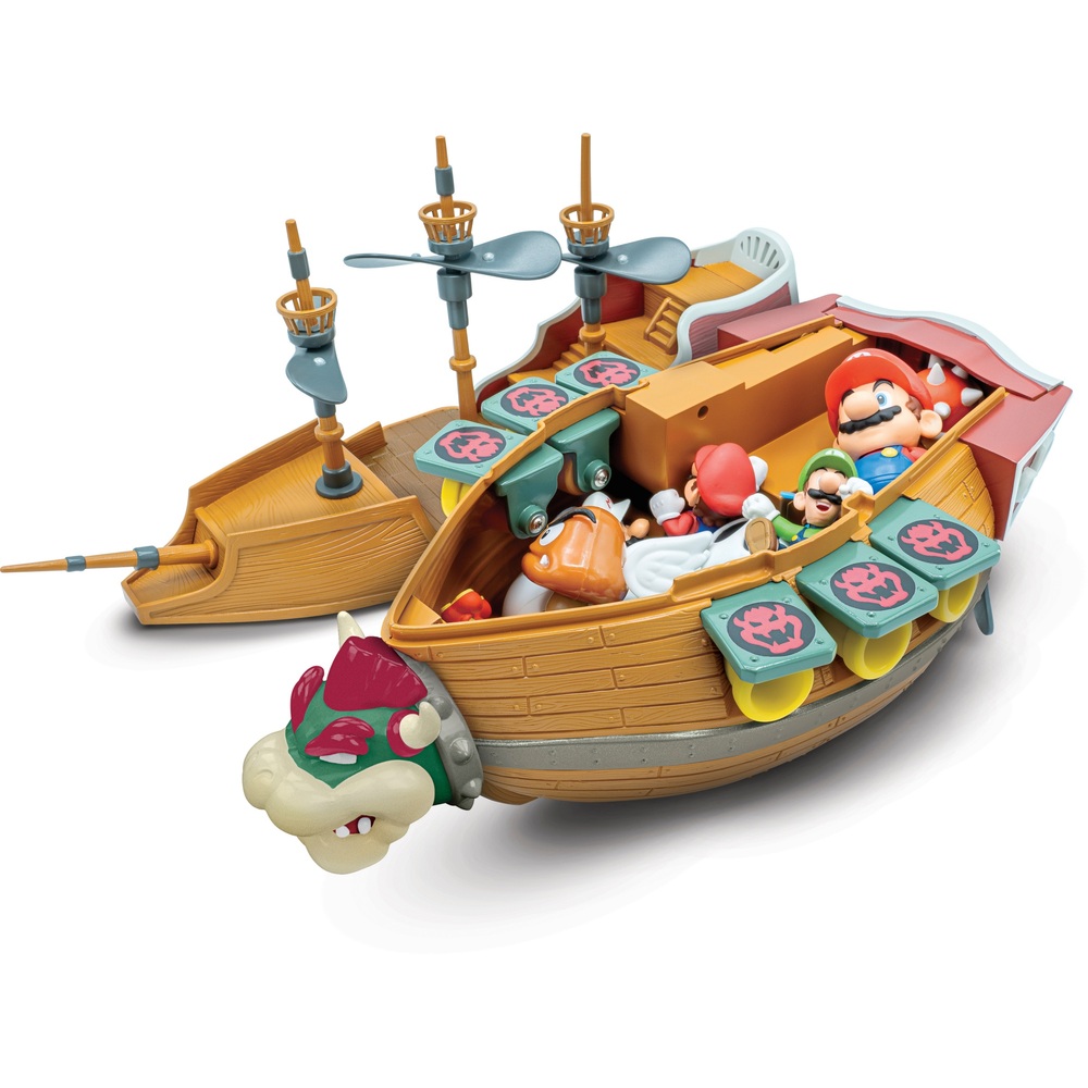 Nintendo Super Mario Spielzeug Bowsers Luftschiff Deluxe Spielset mit Sound  und Figur